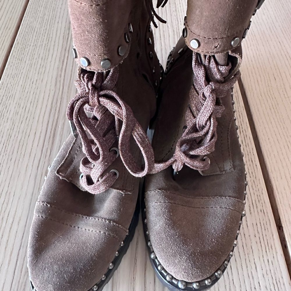 Sam Edelman Jennifer Combat Boots in brown - Size 6 - Picture 6 of 11